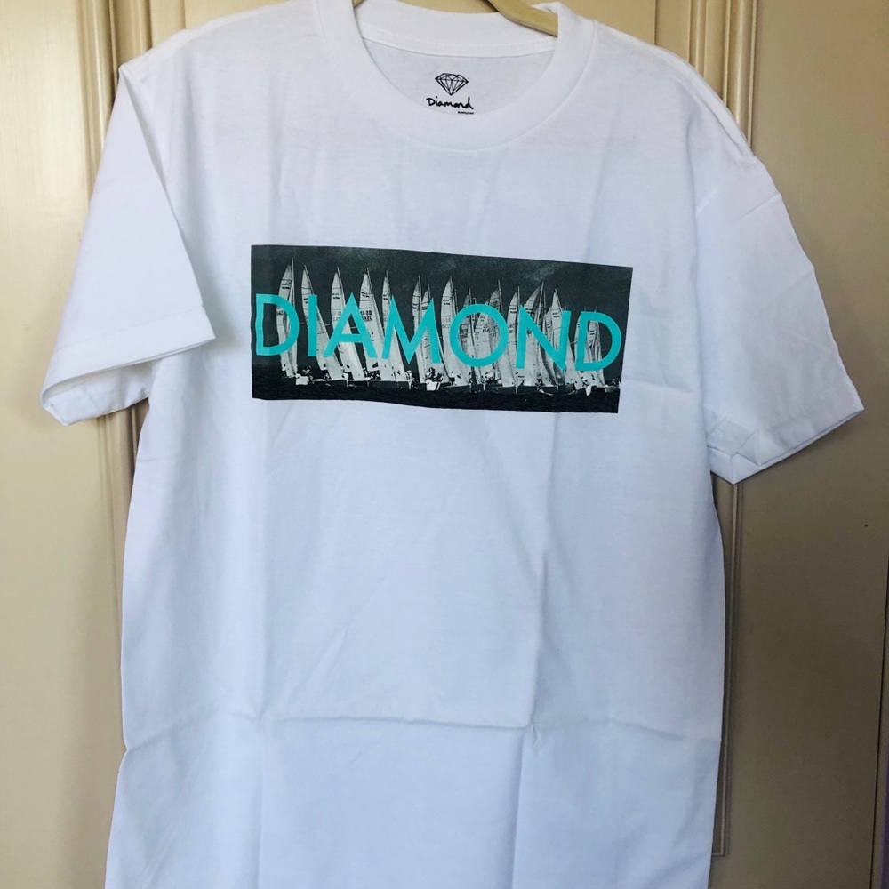 Diamond white printed tee